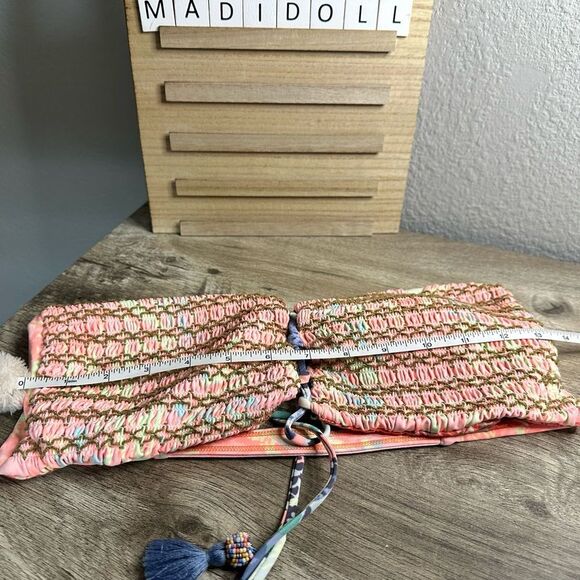 Maaji Women’s Extra Large Bandeau Tassel Patterned Swim Top - Picture 8 of 8